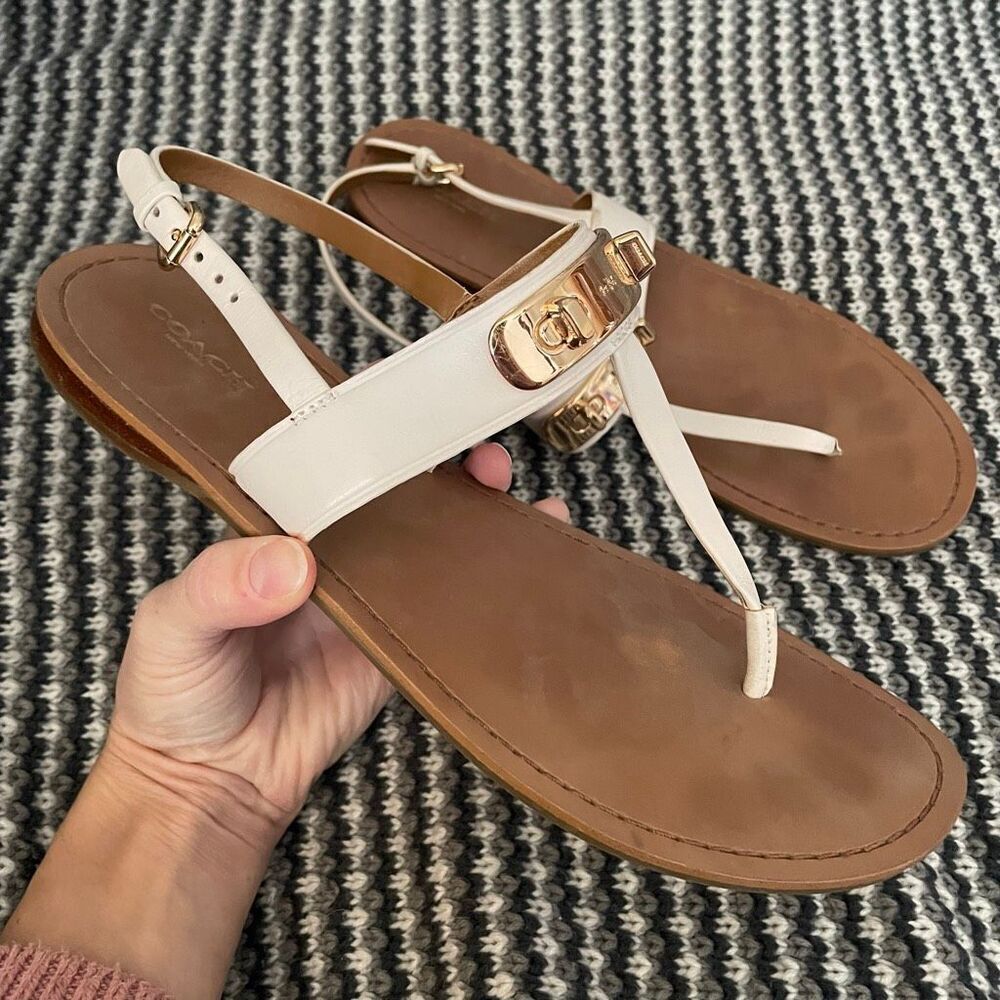 Coach Gracie white sandal women’s shoe size 9.5